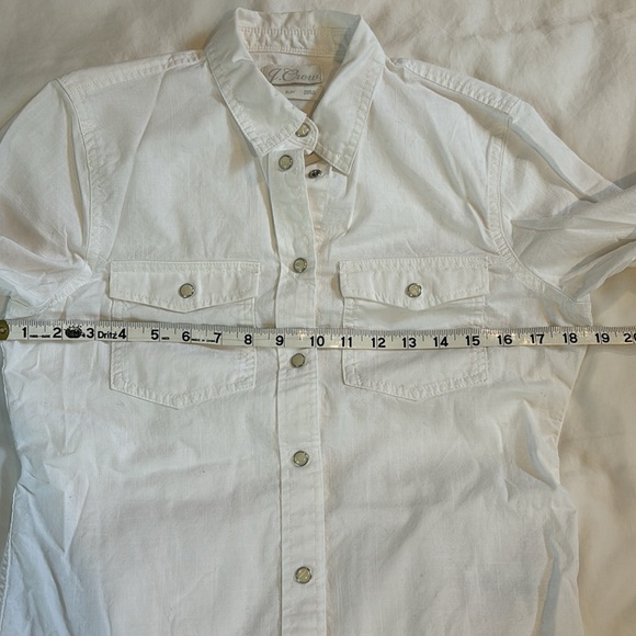 J Crew Western Chambray Shirt in White - Picture 6 of 6
